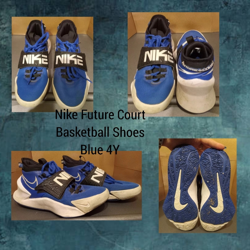 Nike Future Court Basketball Shoes Blue 4Y, 2020